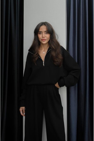 Havoş Black Aley Modal Tracksuit Set