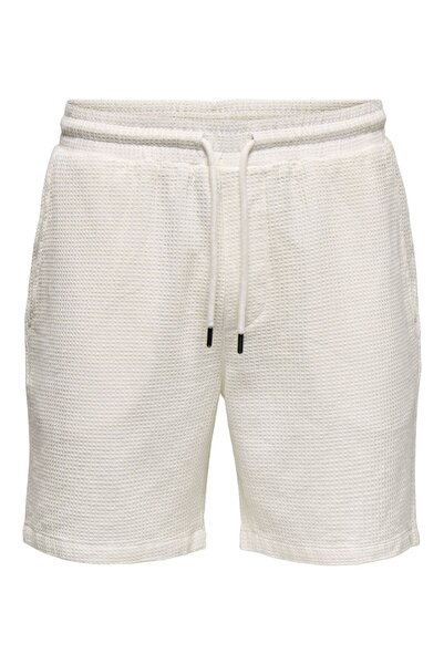 Only & Sons Onsbertil Waffle Shorts Men's White Shorts - Os22032055