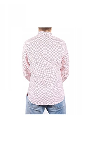 Tommy Hilfiger Red Polka Dot Shirt, Tommy Hilfiger, Slim Fit, White, Size XXL