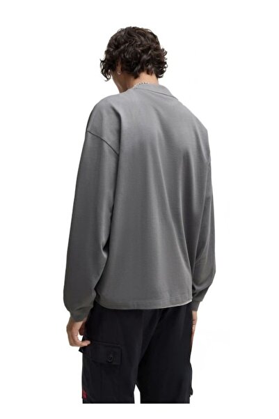 HUGO DAPOSO men's sweater, gray, cotton, size L