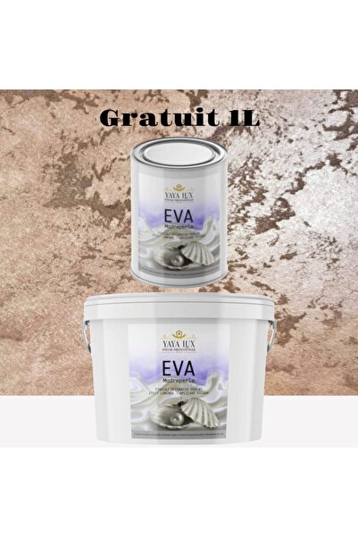 YaYa Color Package 2 L + 1 L Free, Luxury Decorative Paint, Eva Madreperla with Glass Flakes, Dark Brown