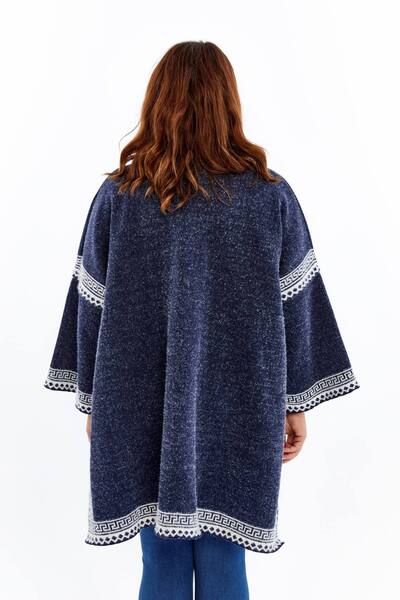 Laden Women's Very Thick Knitwear Plus Size Long Sleeve Winter Mother Long Cardigan