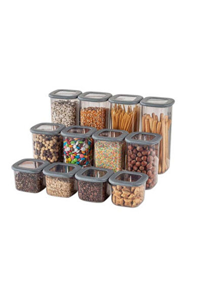 Asi Home Storage Boxes Set, 24 Pieces, Anthracite,