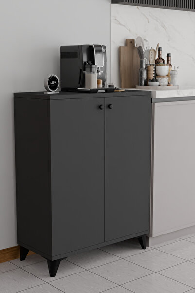 alpaevmobilya Ayarlanabilir Raflı Çok Amaçlı Kapaklı Mutfak Dolabı – Saklama ...