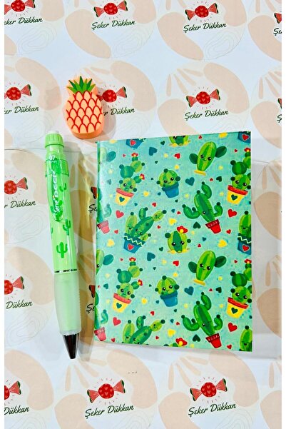 Serve Kaktüs 0.7 Uçlu Kalem Defter Silgi Seti