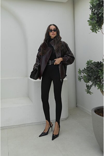 Havoş Μαύρο κολάν Fuzo με λεπτομέρεια ραφής στο μπροστινό μέρος