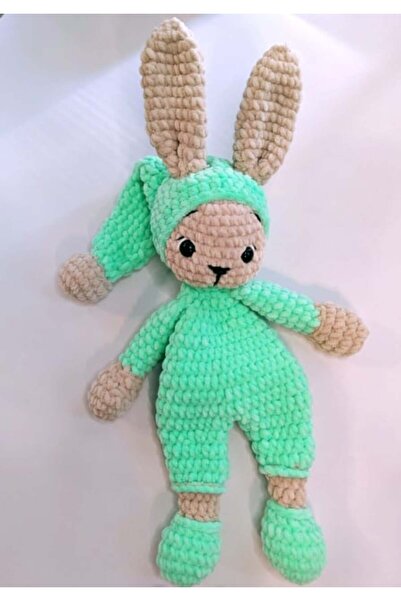 Superbaby Iepuraș culcat cu o pălărie mică - croșetat manual