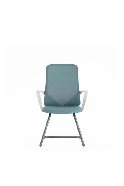prowork Joey Conference Mesh Chair with Adjustable Height & Fixed Arms - Blue