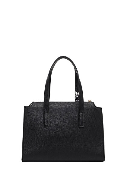 Derimod Women's Black Long Strap Patterned Shoulder Bag 25Wbd285814