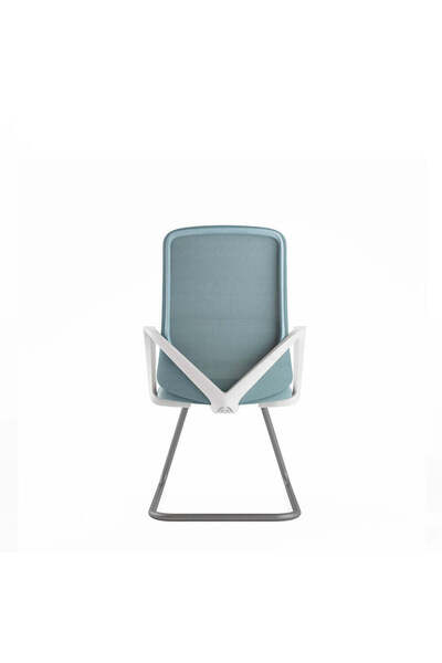 prowork Joey Conference Mesh Chair with Adjustable Height & Fixed Arms - Blue