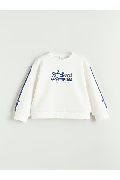 LC Waikiki Crew Neck Printed Girls' Sweatshirt and Leggings