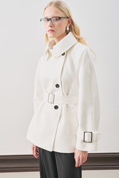 Manuka PALTOAN PREMIUM CU BĂRĂ LĂNGĂ ECRU