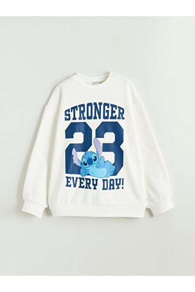 LC Waikiki Crew Neck Stitch Printed Girls' Sweatshirt and Leggings