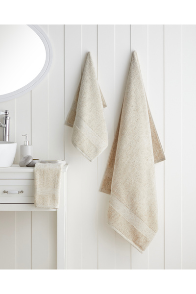 English Home Melange Cotton Face Towel 50X80 cm Beige Melange