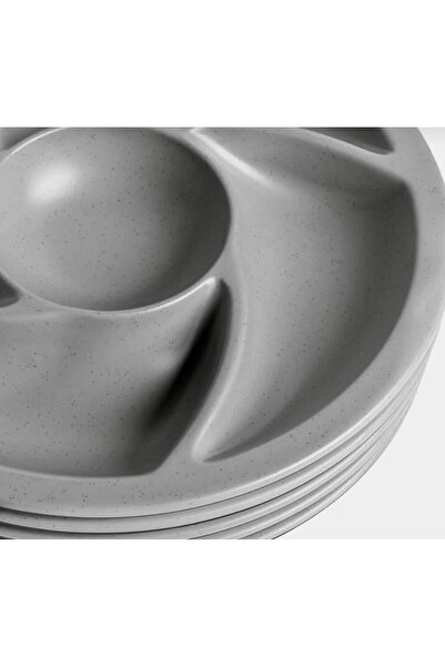 cc bin shihon Round 5-section appetizer and nut dish, 24 cm, healthy and break-resistant melamine