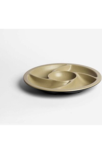 cc bin shihon Round 5-section appetizer and nut dish, 24 cm, healthy and break-resistant melamine