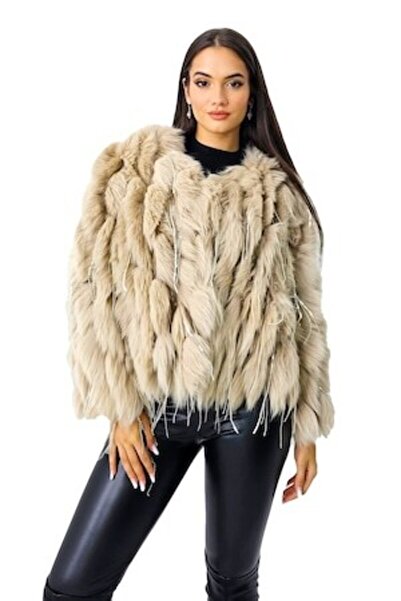 OEM Natural fox fur, Beige, universal size