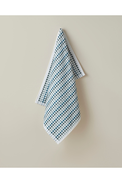 English Home Πετσέτα προσώπου Punto Cotton 50x80 cm Πράσινο-Λευκό