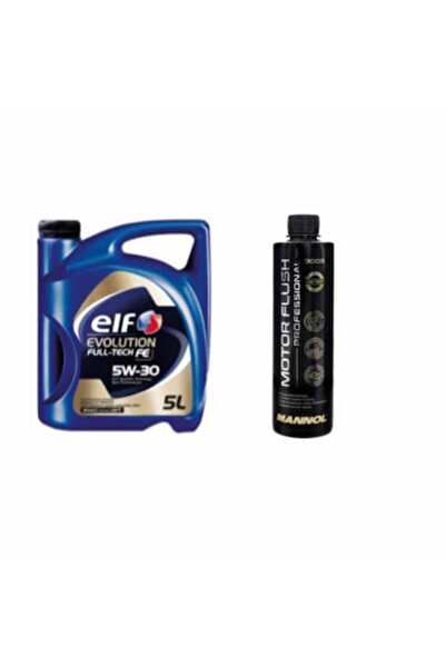 ELF Evolution Fulltech FE 5W-30 5L + Mannol Motor Flush 450ml (Pachet)