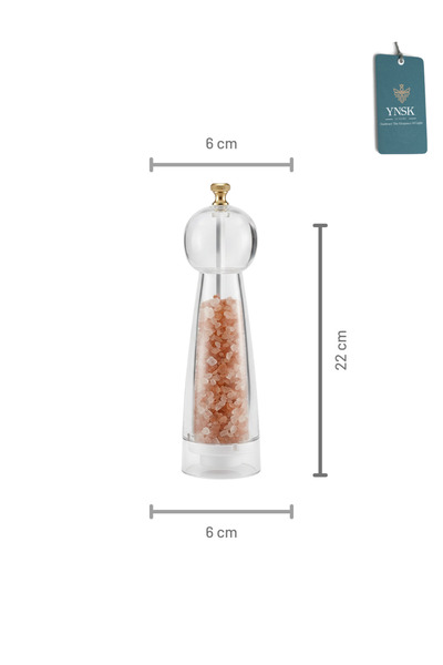 YNSK Luxury |   Purex |   Acrylic Salt and Pepper Grinder Spice Grinder Transparent with Luxury Gold Detail