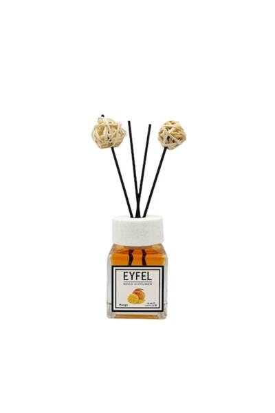 Eyfel Room Fragrance with Sticks, Square Glass Bottle 120 ml - Mango