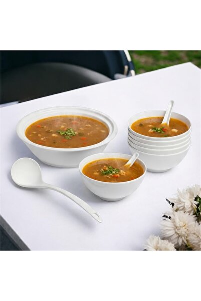 cc bin shihon 15-piece soup set for 6 people, made of high-quality pure melamine.