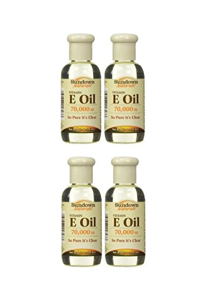 e-oil 4 pieces of Vitamin E oil for skin, 70,000 IU, size 75*4 ml