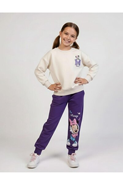 KOKOŞ BEBEK Girl's Printed Comfortable Tracksuit Set - 4/10 Years Old - 31570