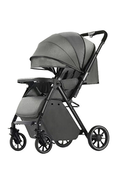 Aurlar Two-Way Lightweight Baby Stroller, XL Canopy, Shock-Absorbing Wheels, One-Click Fold