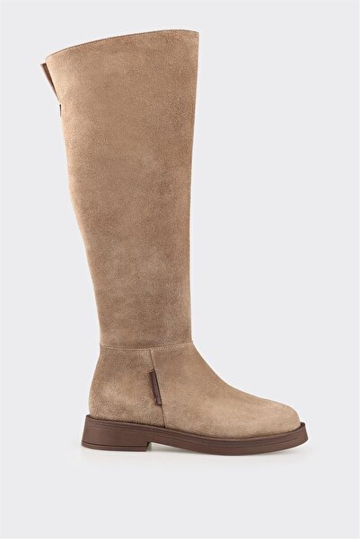 Elle Shoes Vizon Deri Kadın Çizme