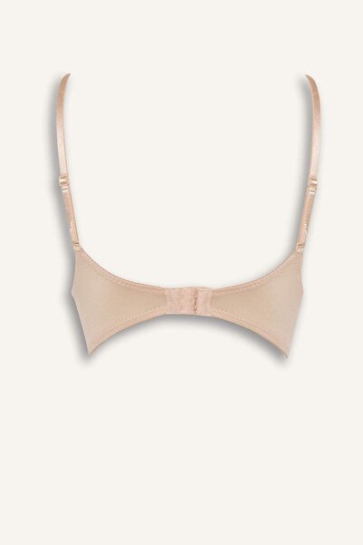 DeFacto Lace Detailed Satin Covered Padded Wire Free T-Shirt Bra-Fall in Love G4698Ax25Wn