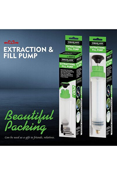 SWANLAKE GARDEN TOOLS مضخة شفط وتعبئة يدوية لشفط السوائل سعة 200 سم مكعب