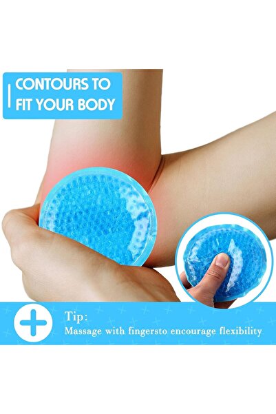 AZONEE Gel Ice Pack, Small Reusable Hot & Cold Compress, 6 Pack (Blue)
