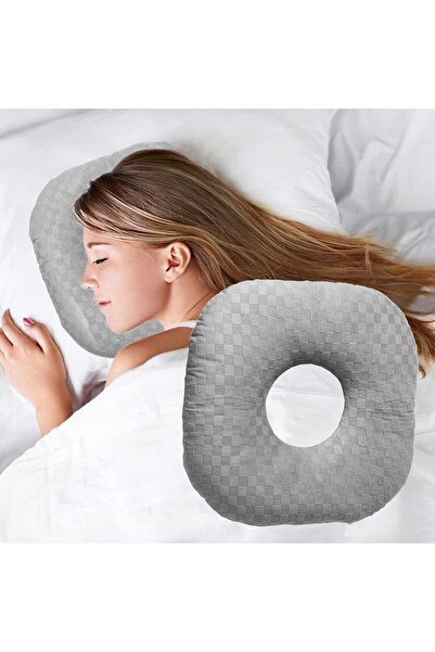 AZONEE Ear Piercing Pillow for Side Sleepers (O-Shaped, Adjustable)