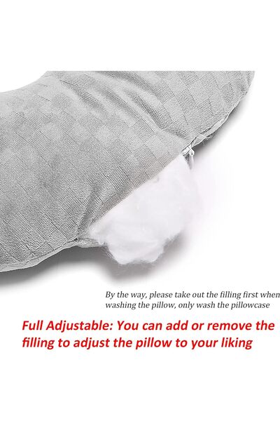 AZONEE Ear Piercing Pillow for Side Sleepers (O-Shaped, Adjustable)