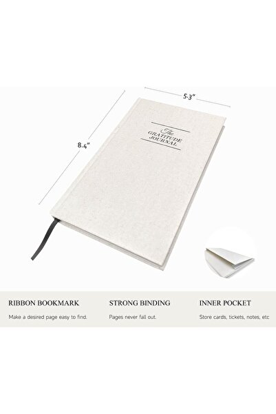 Generic Gratitude Journal - 5-Minute Daily Undated Journal for Happiness & Positivity (Beige)