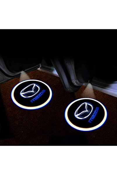 NALACAL 4PCS Logo Door Light Projector for Mazda (LED, Non-Fading)