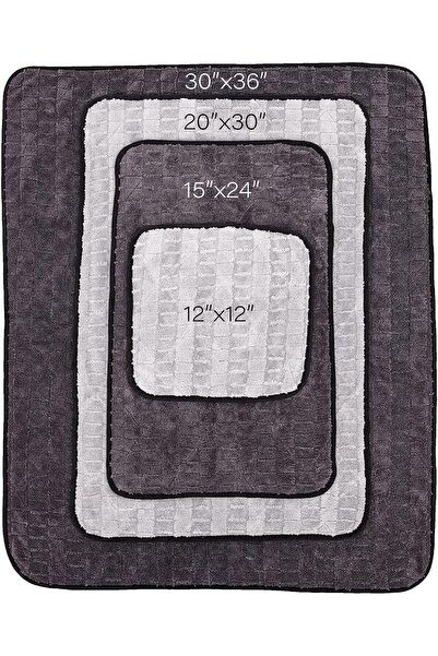 The Rag Company - The Gauntlet Drying Towel, 70/30 Korean Microfiber, 900gsm, 20 x 30 in, Ice Grey