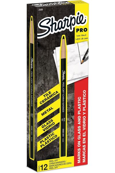 Sharpie Peelable China Marker, 12-Count, Black (Model 2089) - Medium