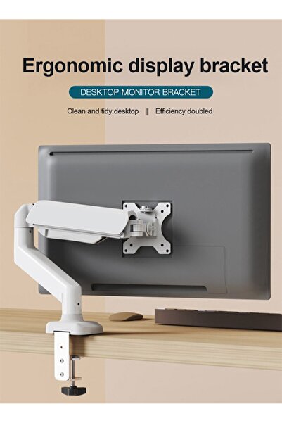 FlashHawk حامل شاشة فردي بذراع دوار كامل الحركة مع مشبك وقاعدة تثبيت للشاشة مقاس 13-32 بوصة