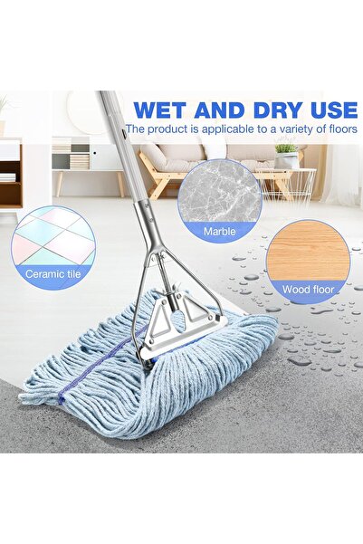 genernic SOBONNE String Mop Heavy Duty - Industrial Floor Cleaning Mop with 59in Handle