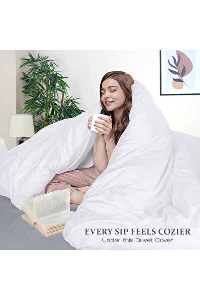 Utopia Bedding Twin Duvet Cover Set - 2-Piece Microfiber 68x90in (White)