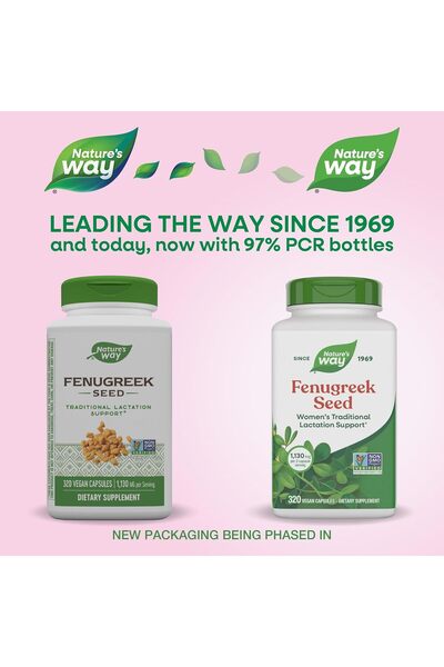 Nature's Way Fenugreek Seed, Traditional Lactation Supplement, 320 Vegan Capsules