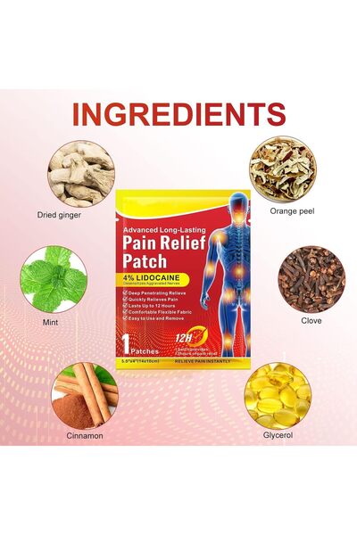 AZONEE 18 PCS Heat Patches with 3 Patch Sizes - Elastic Stretchable Back/Shoulder/Neck/Knee Adhesive