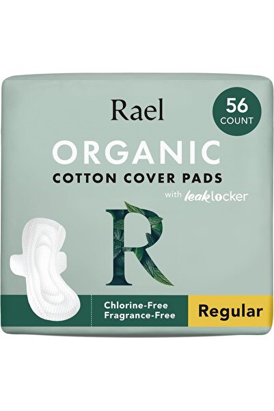 genernic فوط قطنية عضوية من رايل - امتصاص عادي، بدون رائحة، رقيقة جدًا، بأجنح...