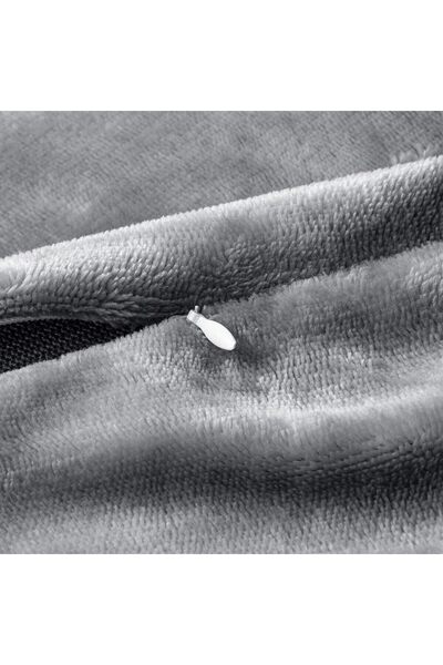 BEDELITE Body Pillow Cover with Zipper, Fuzzy Fleece 20 x 54 Inches (Gray)