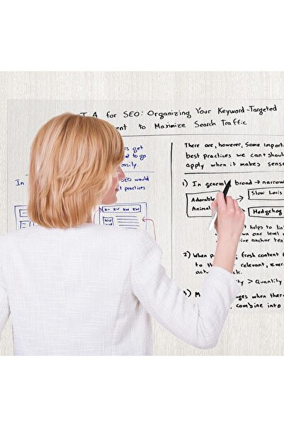 Generic Clear Adhesive Dry-Erase Sticker with 3 Dry-Erase Markers and Transparent White Film for Fridge and