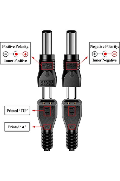 KASTWAVE 30W Reverse Polarity Universal AC Adapter, 3–12V, 2A, 9 Adapter Tips
