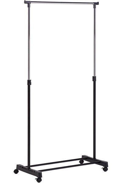 GEARELEC Honey-Can-Do Adjustable Height Rolling Metal Clothes Rack GAR-01122 ...