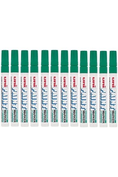 Mitsubishi Uni-ball Medium Tip Coloring Pen - Green (12 pcs)